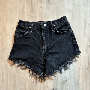 Distressed Wrangler Jean Shorts